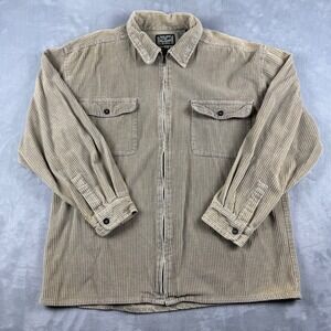 VINTAGE Y2K ZERO TOLERANCE Men's Corduroy Long Sleeve‎ Full Zip Shacket Size XL